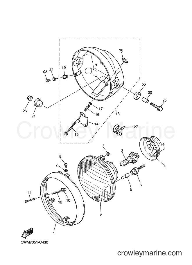 2006 Street Bike XJR1300 - XJR1300 (5WMD) [080] - HEADLIGHT