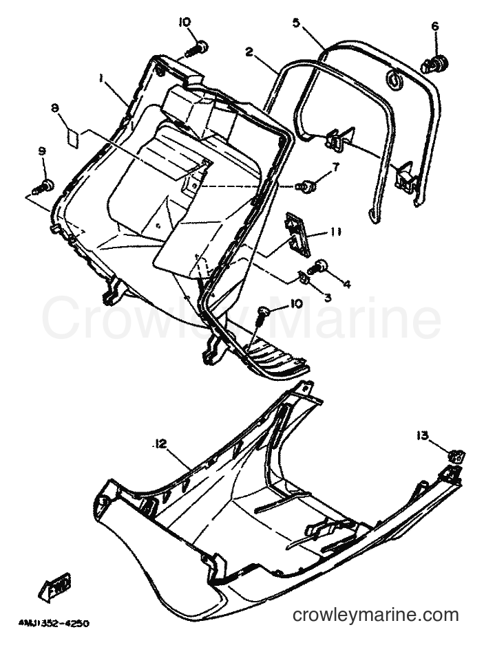 Yamaha Motors YA50R (4PC1) [999] - LEG SHIELD