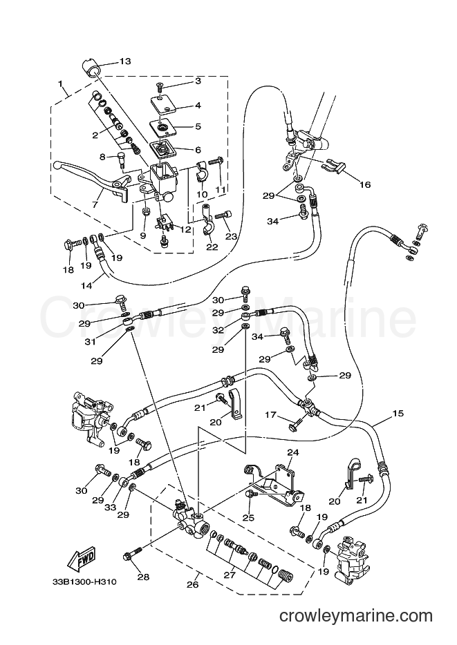 2010 ATV YFM250R - YFM250R (33B4) [010] - FRONT MASTER CYLINDER