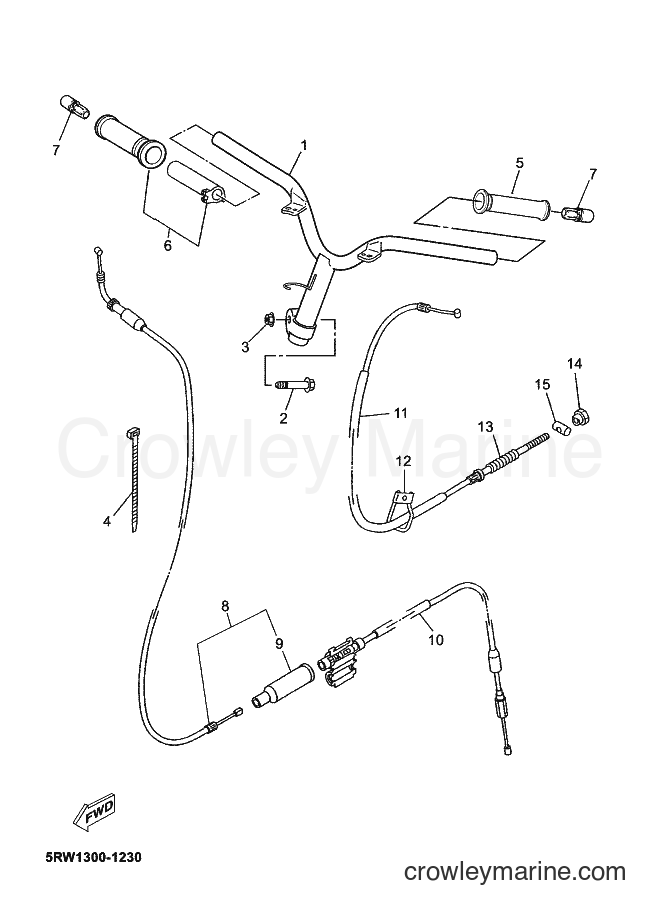 Yamaha Motors CS50 (49DK) [010] - STEERING HANDLE & CABLE