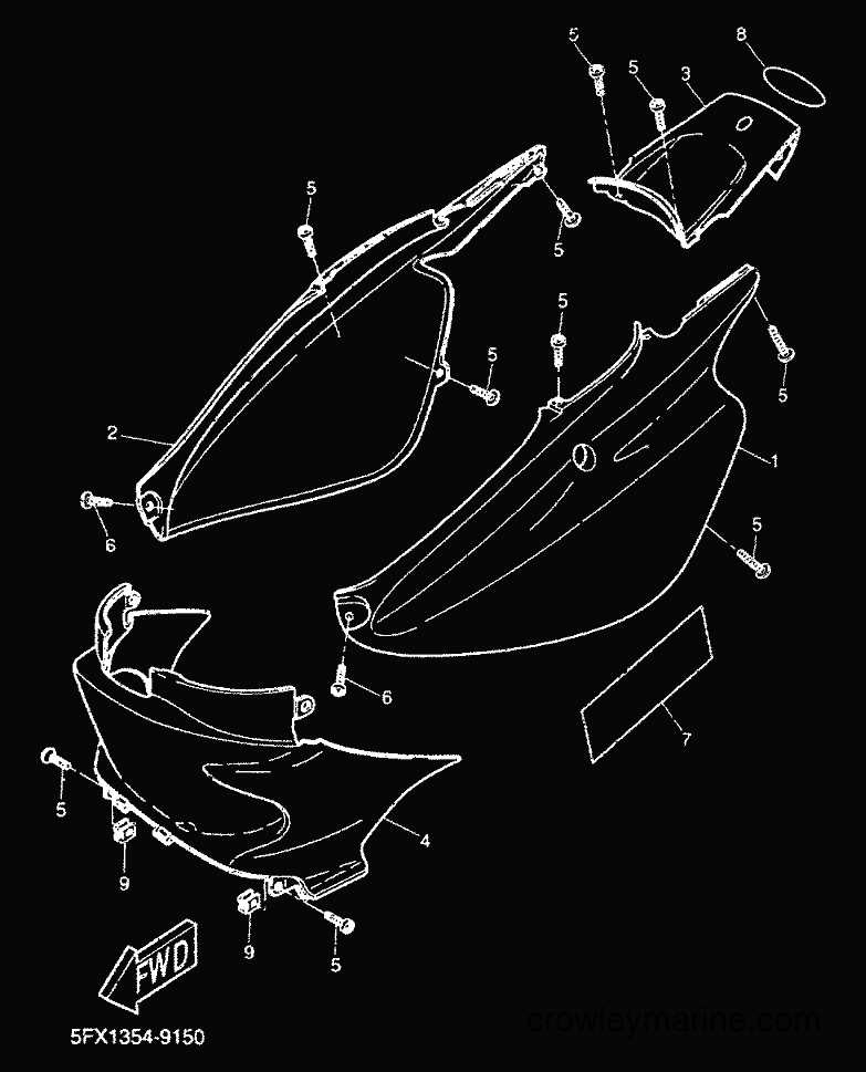 2000 Scooter CW50RS - CW50RS (5FXG) [010] - SIDE COVER