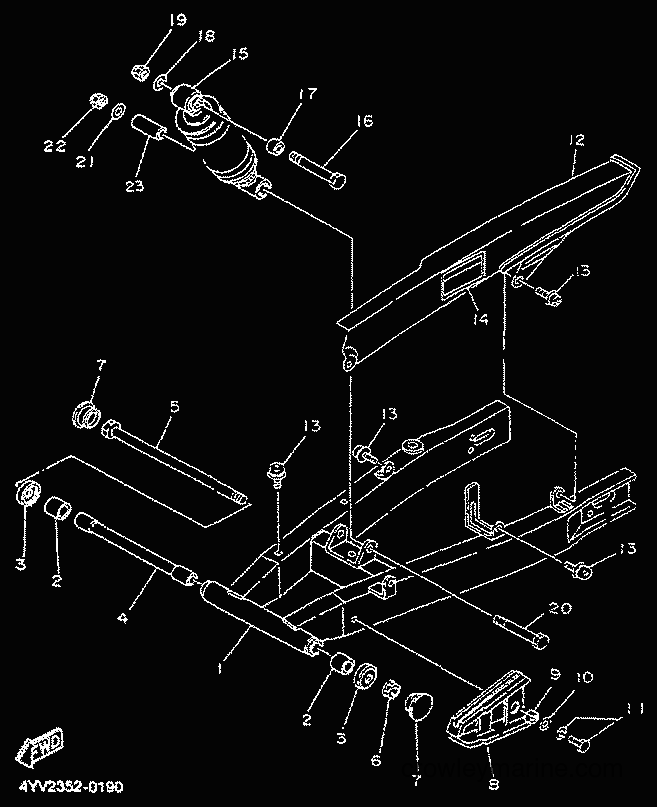 2000 Scooter TZR50 - TZR50 (4YV2) [000] - REAR ARM