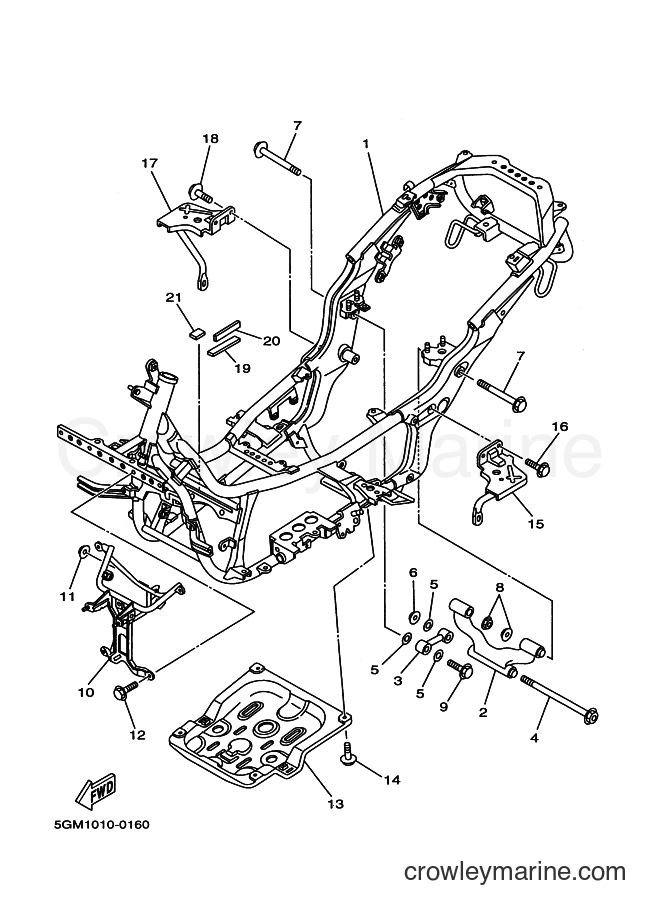 Yamaha Motors YP250 (5GM3) [040] - FRAME