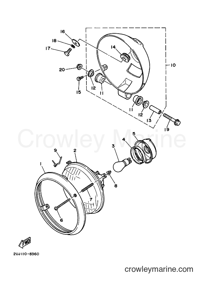 Yamaha Motors XV250S (3DN7) [010] - HEADLIGHT
