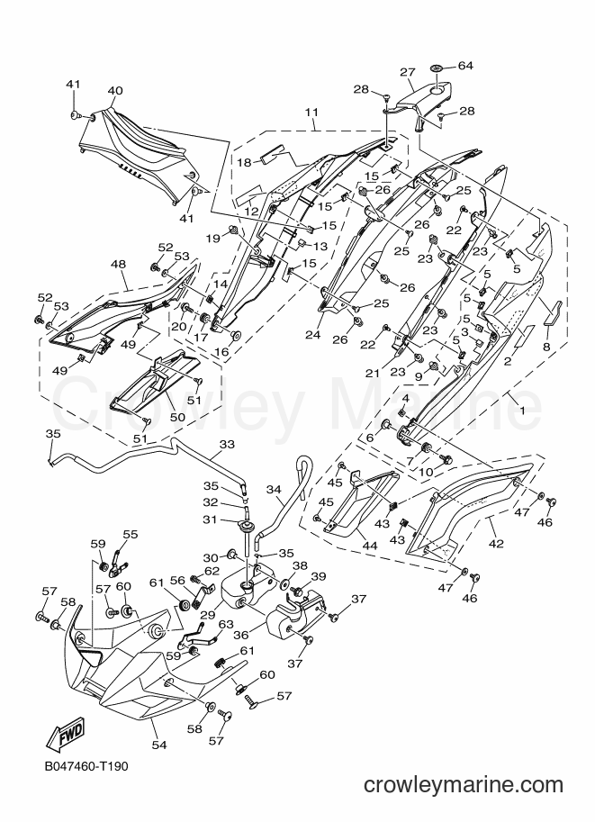 Yamaha Motors MTN250 (B047) [010] - SIDE COVER
