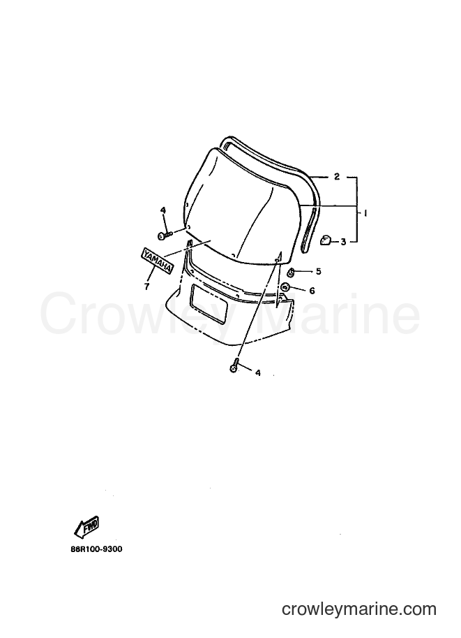 Yamaha Motors VK540E (88N1) [010] - WINDSHIELD