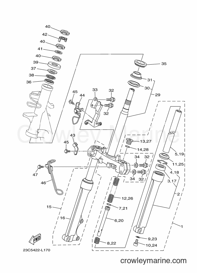2012 Scooter AF115C - AF115C (23C5) [010] - STEERING