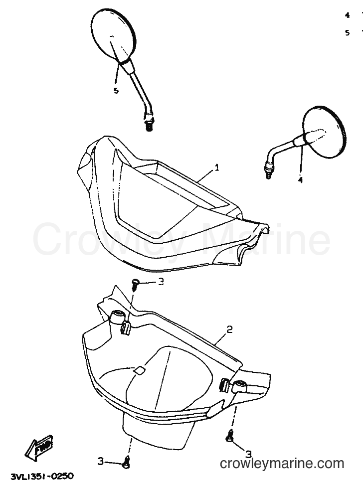 1992 Scooter CW50 - CW50 (3VL2) [999] - TOP COWLING