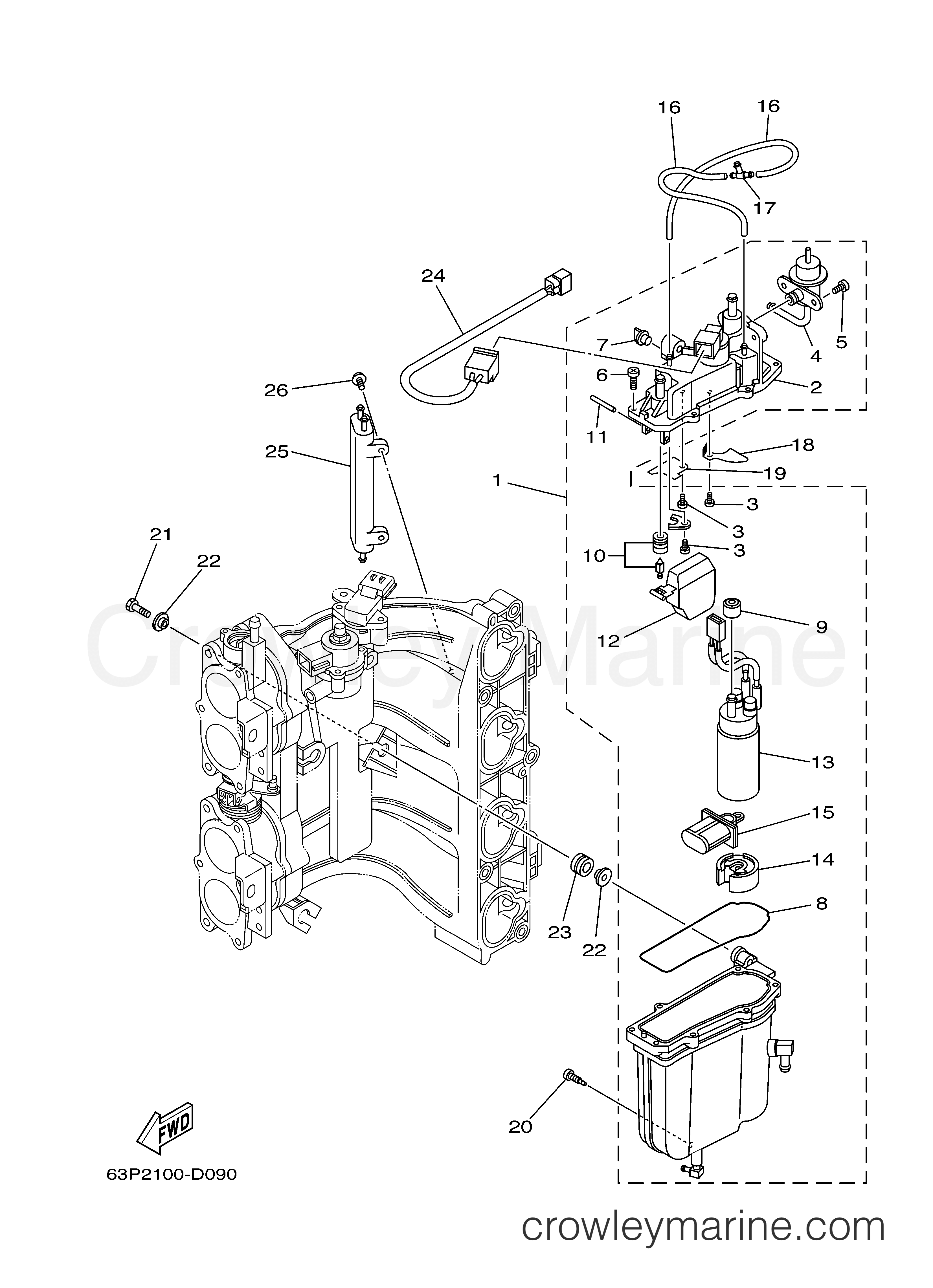 Yamaha Motors LF150TXRD - FUEL INJECTION PUMP 1