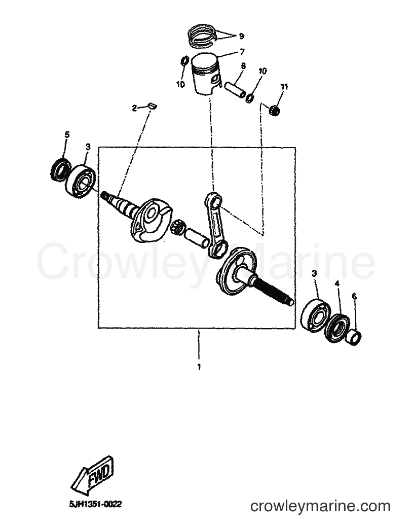 2000 Scooter EW50 - EW50 (5LH1) [020] - CRANKSHAFT & PISTON