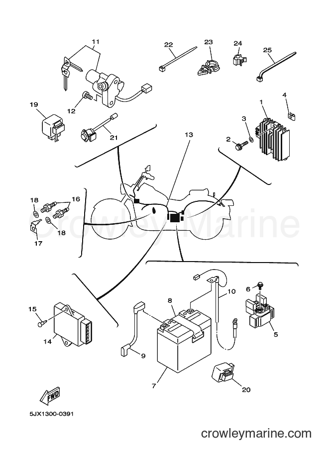 Yamaha Motors XVS125 (5JX1) [050] - ELECTRICAL 1