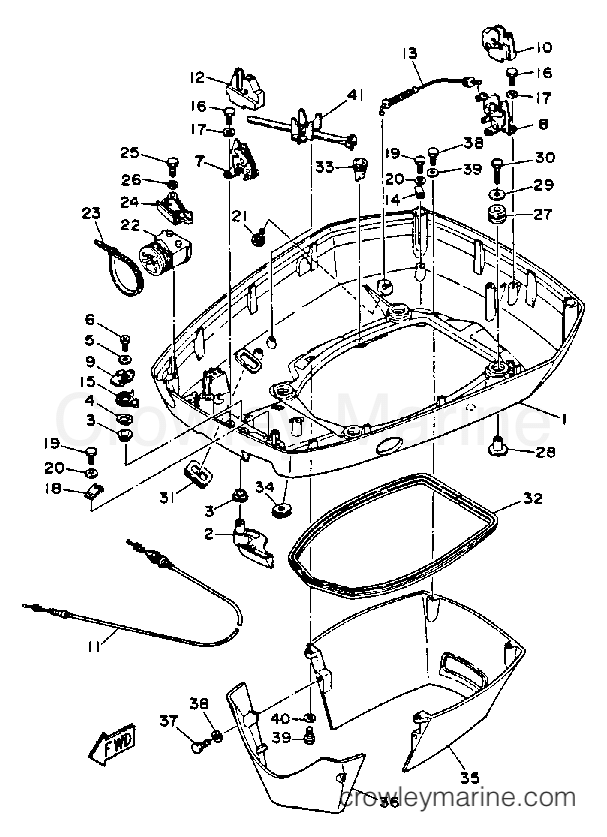 Yamaha Motors 250TURQ - BOTTOM COWLING