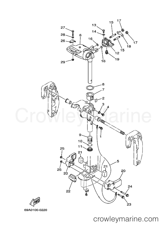 Yamaha Motors F15PLHD (69A4) [060] - BRACKET 2