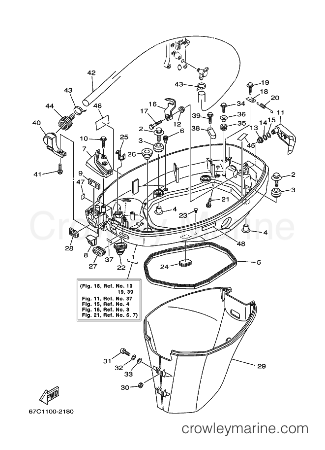 Yamaha Motors F40B (67C1) [310] - BOTTOM COWLING