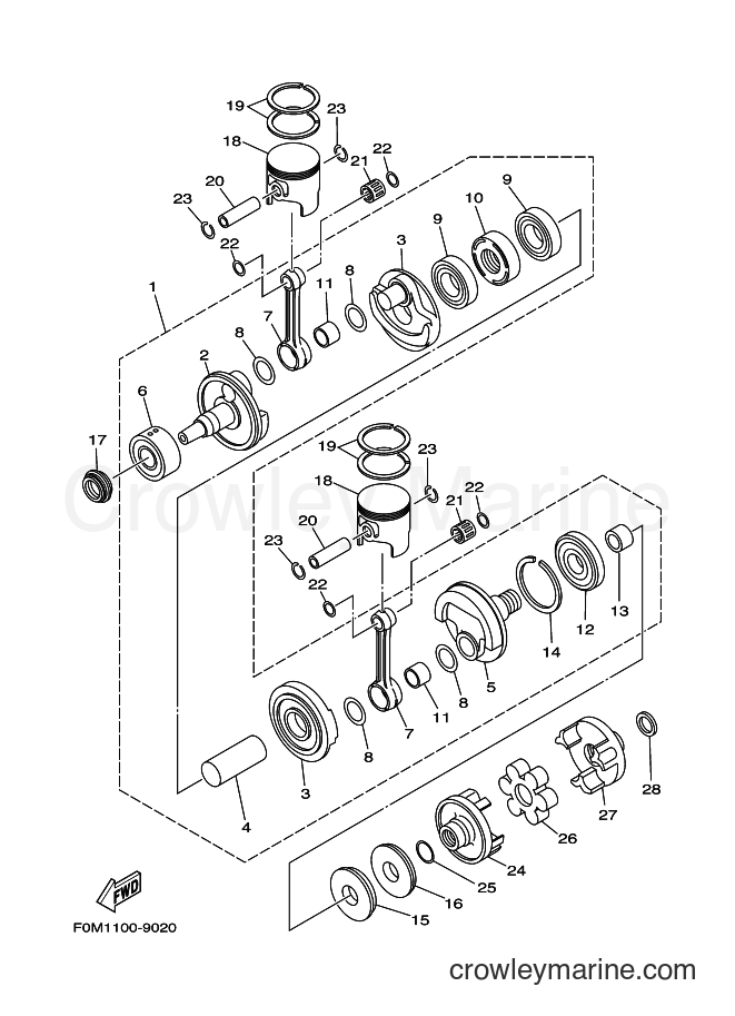 Yamaha Motors JET FOR XL700 (67E5) [020] - CRANKSHAFT & PISTON