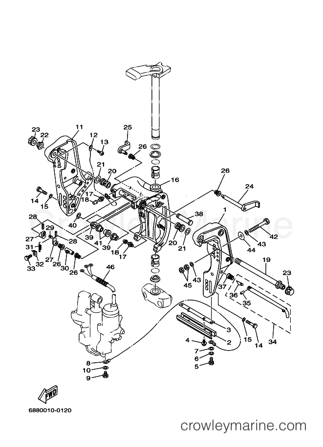 Yamaha Motors 75A (692) [110] - BRACKET 1