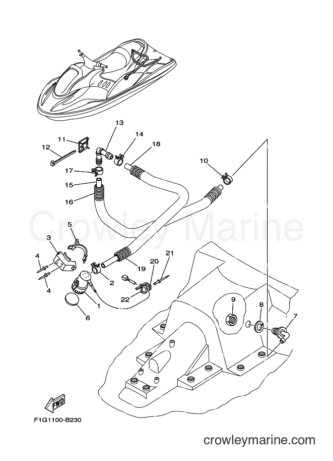 Yamaha Motors JET FOR GP1300 (60T1) [030] - BILGE PUMP