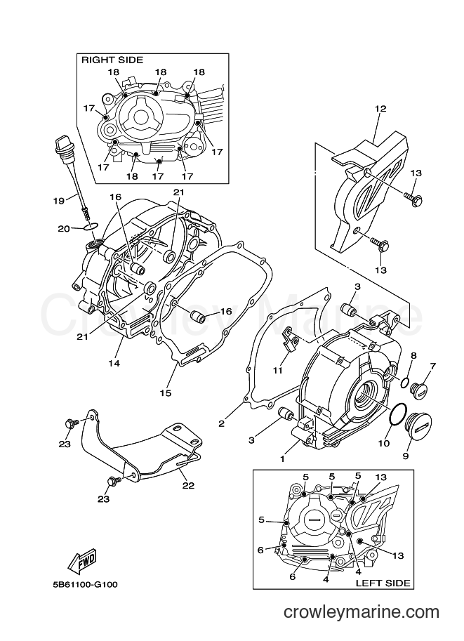 2015 Dirt Bike TT-R110E - TT-R110E (B512) [010] - CRANKCASE COVER 1