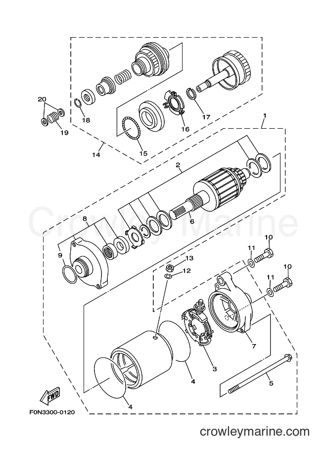 Yamaha Motors JET FOR XA800 (67AA) [030] - STARTING MOTOR