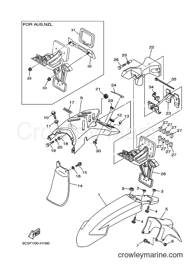 2009 Dirt Bike XT250 - XT250 (3C5F) [010] - FENDER