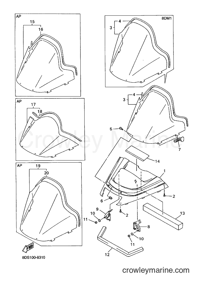 Yamaha Motors VT700 (8DM1) [030] - WINDSHIELD