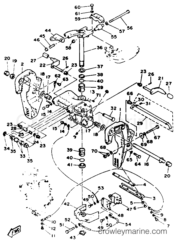 Yamaha Motors P50TLRR - BRACKET 1