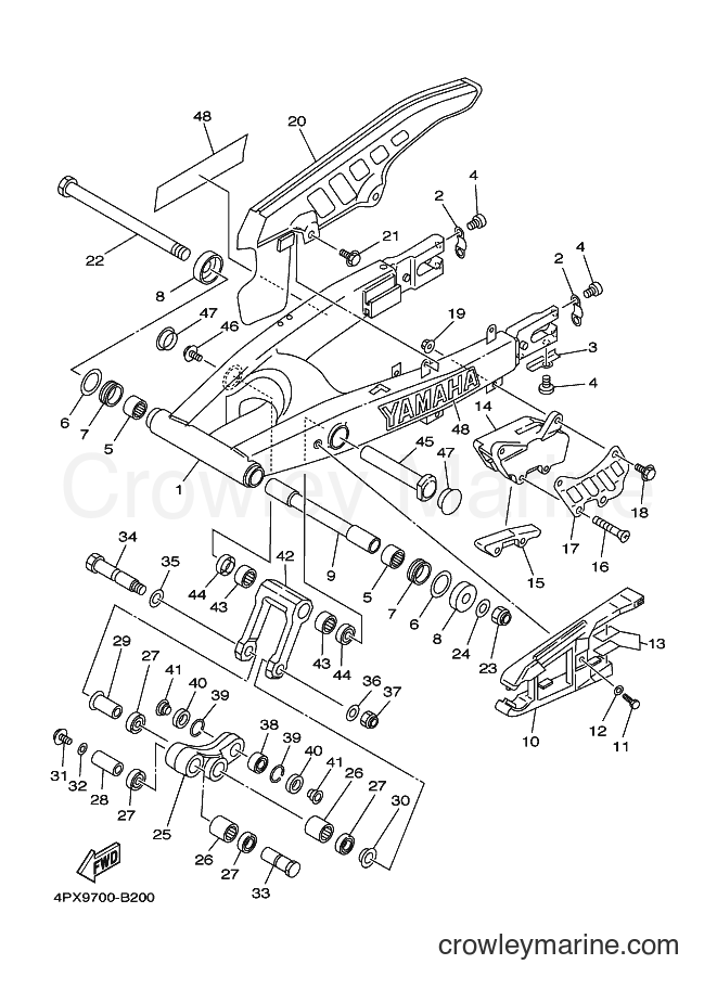 2004 Dirt Bike TT250R - TT250R (4PXA) [010] - REAR ARM