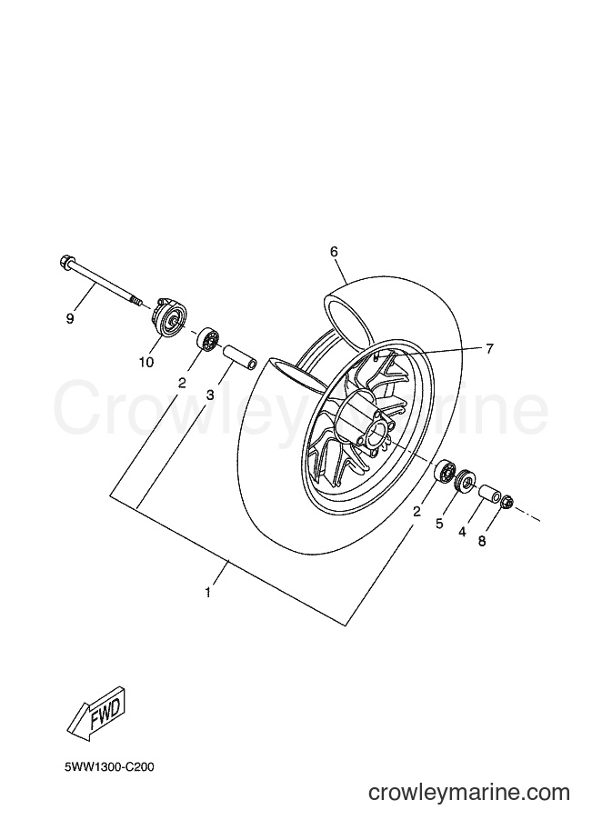 Yamaha Motors CW50 (5WWD) [050] - FRONT WHEEL