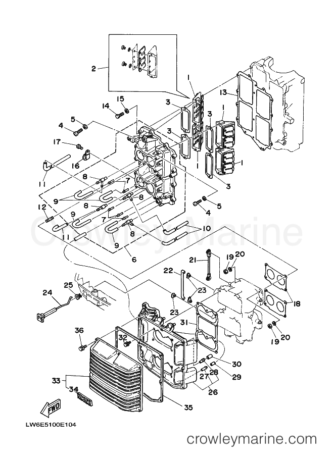 Yamaha Motors 115B (6E5) [080] - INTAKE