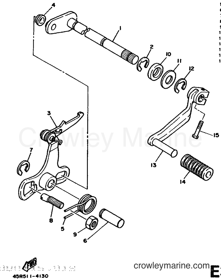 1987 Scooter DT50MX - DT50MX (2UN) [99A] - SHIFT SHAFT