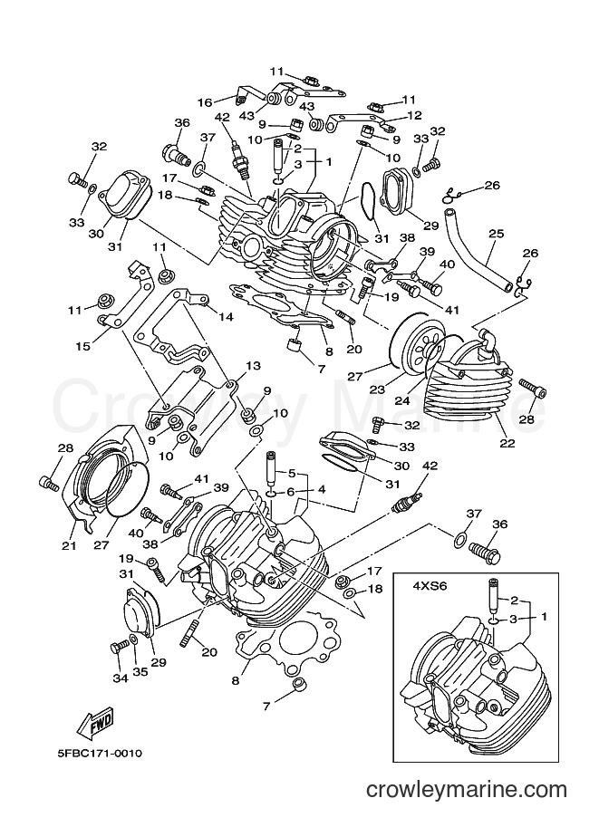 Yamaha Motors XVS650 (5FBC) [010] - CYLINDER HEAD