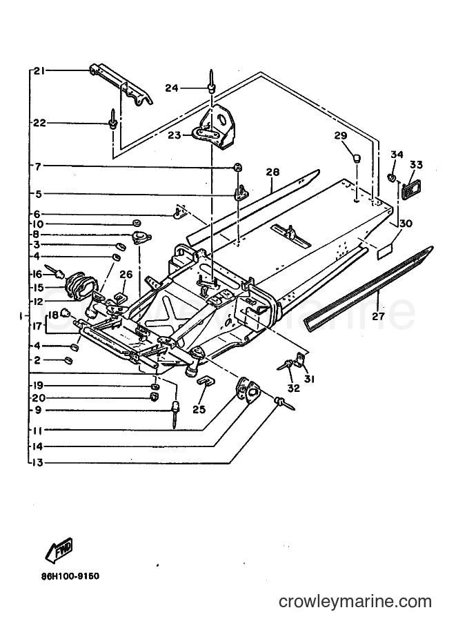 1989 Snowmobile PZ480EN - PZ480EN (86H1) [010] - FRAME
