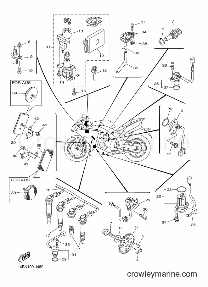 Yamaha Motors YZF-R1 (14BN) [010] - ELECTRICAL 1