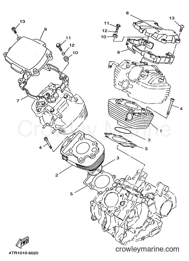 Yamaha Motors XVS650 (4XP2) [010] - CYLINDER