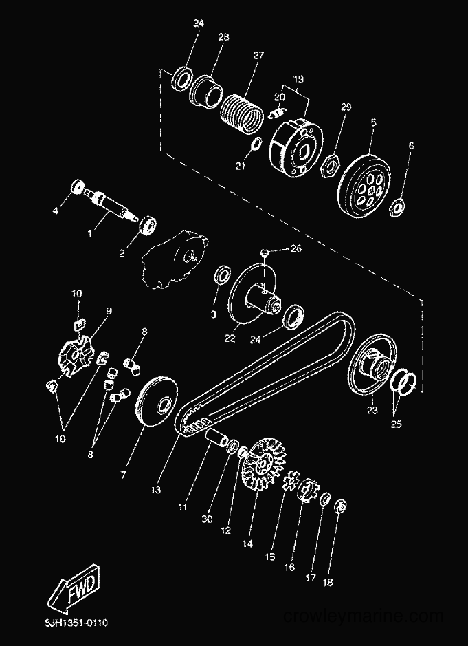 2001 Scooter CW50 - CW50 (5HG9) [020] - CLUTCH