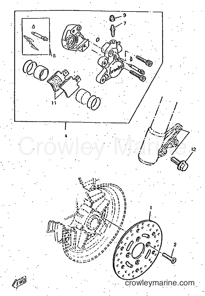 1997 Scooter CW50RS - CW50RS (4TDB) [999] - FRONT BRAKE CALIPER