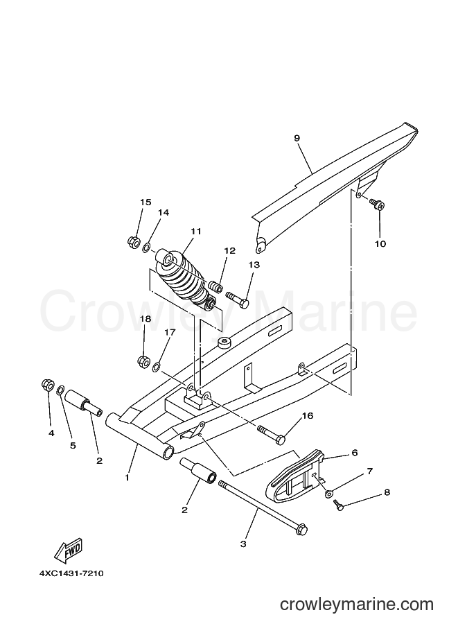 1998 Maxi-Scooter STR126A - STR126A (5BD1) [010] - REAR ARM & SUSPENSION