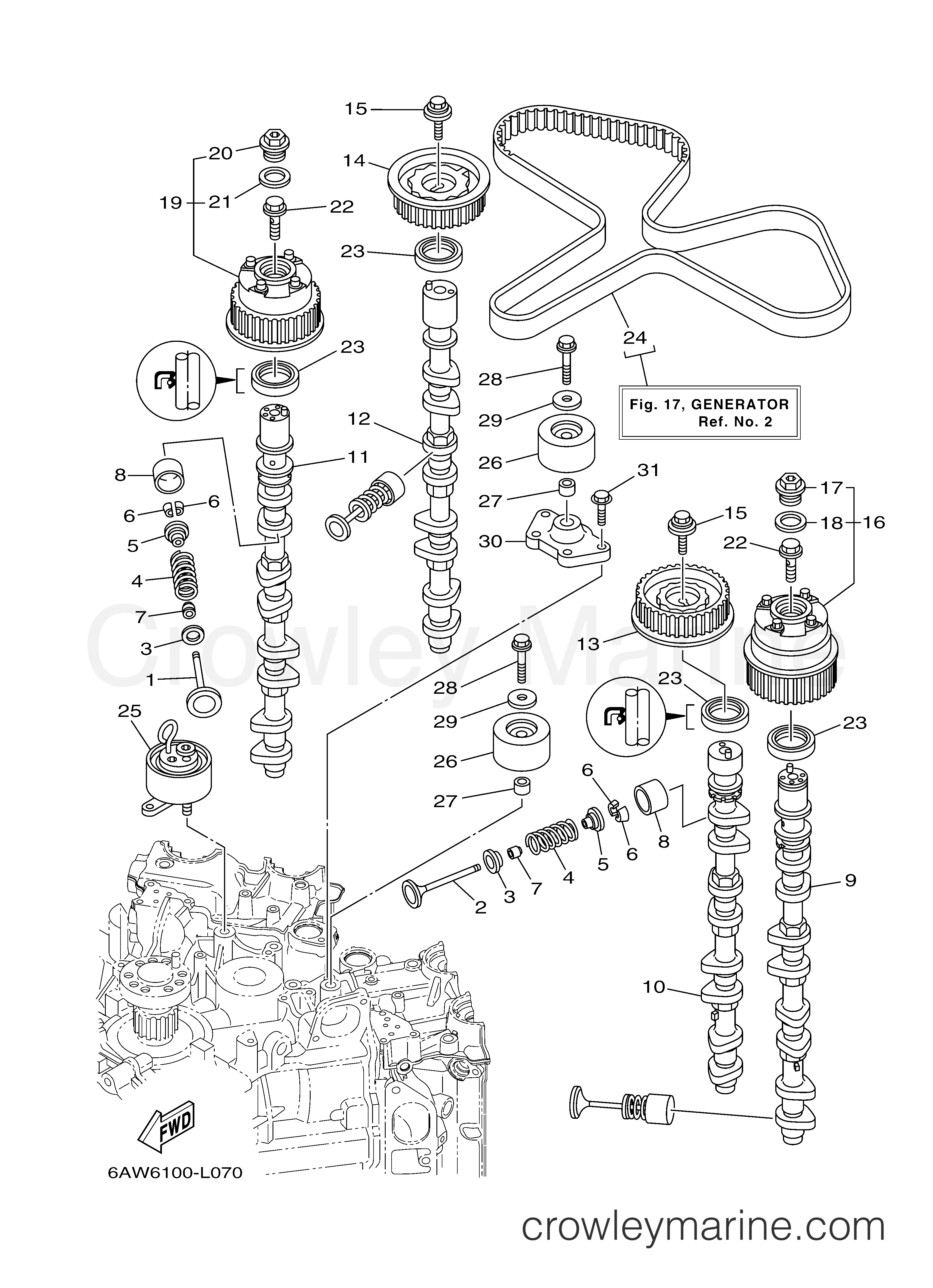 Yamaha Motors F350UCB - VALVE