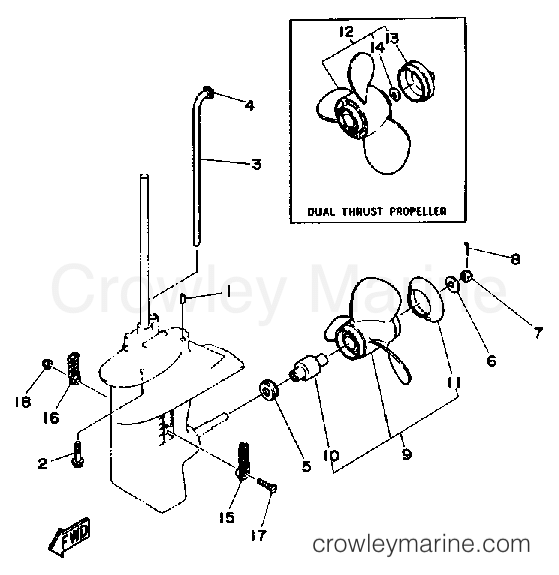 Yamaha Motors 8LF - LOWER DRIVE 2