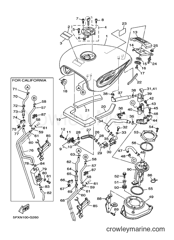 2008 Cruiser XV1700PC - XV1700PC (5PXN) [010] - FUEL TANK