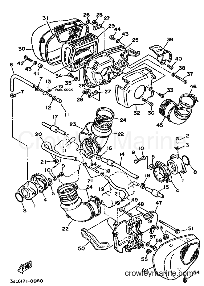 1995 Cruiser XV750 - XV750 (3JLM) [010] - INTAKE