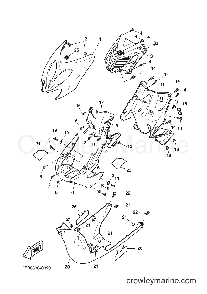 2004 Scooter YQ50 - YQ50 (5SB6) [080] - LEG SHIELD