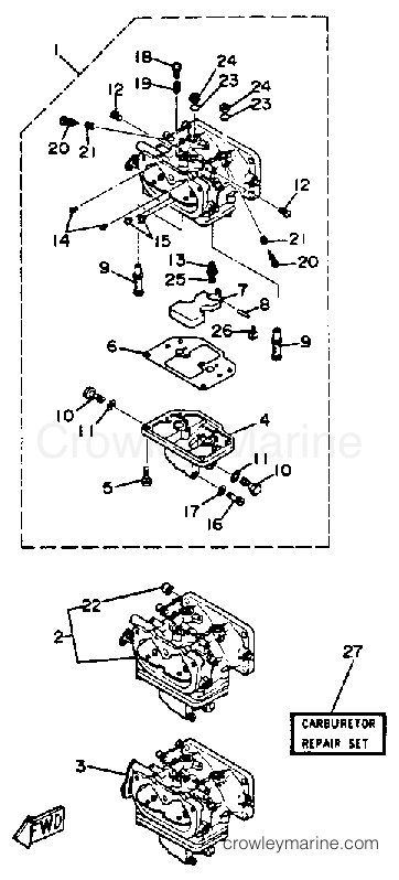Yamaha Motors 200ETLN - CARBURETOR