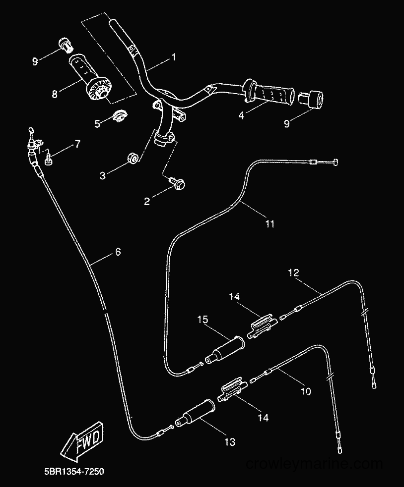 2000 Scooter YQ50 - YQ50 (5HEG) [010] - STEERING CABLE FOR DISK BRAKE