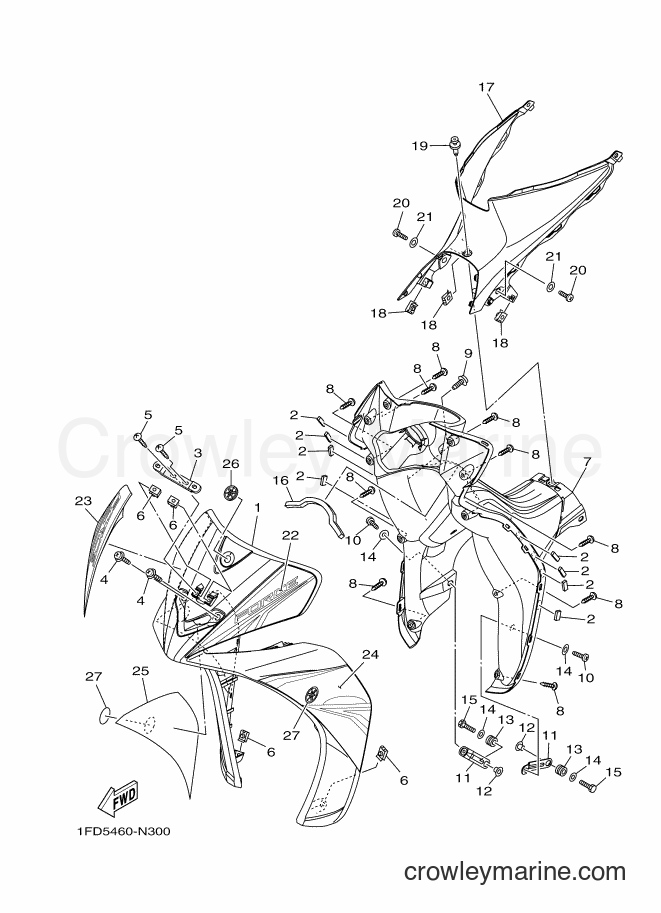 Yamaha Motors T115FLSEC (1FD5) [010] - LEG SHIELD