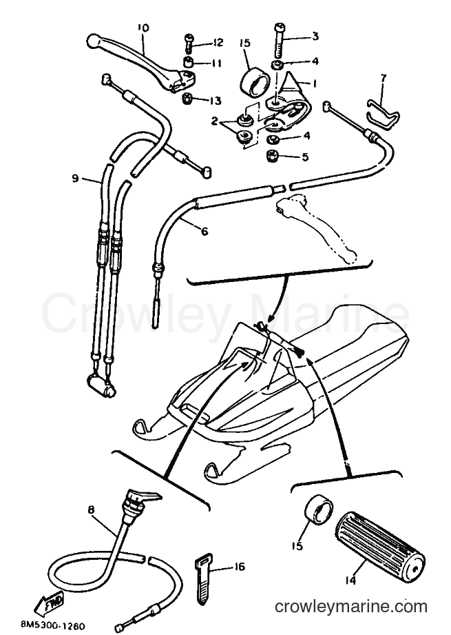 Yamaha Motors SR540P (86P2) [999] - CONTROL CABLE
