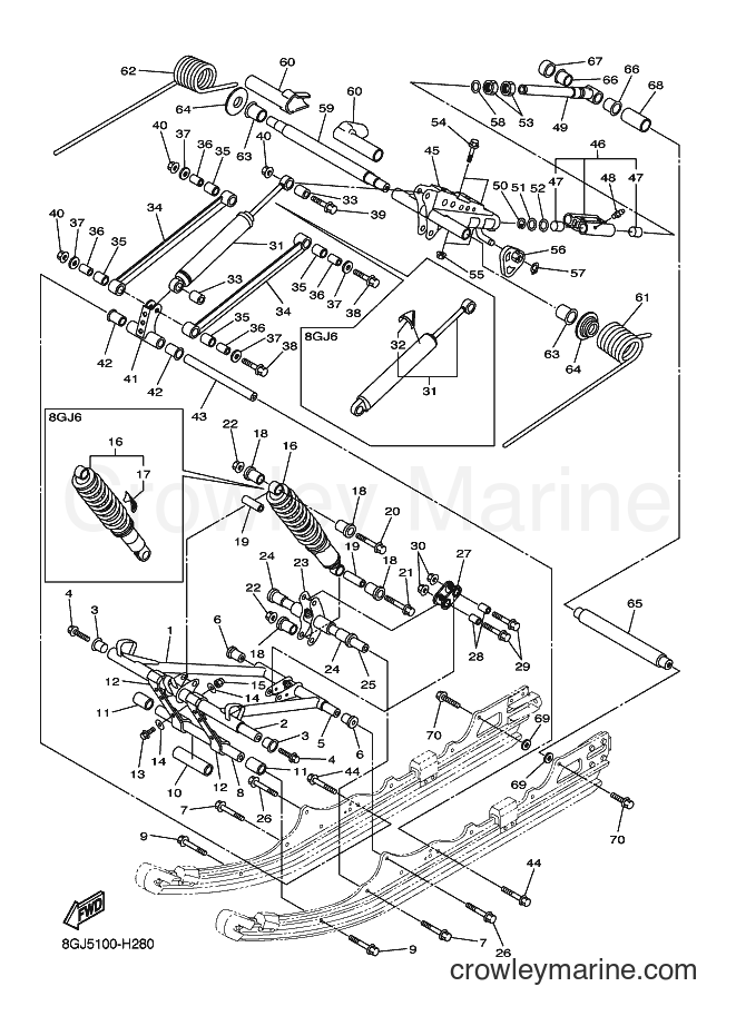 2009 Snowmobile RPZ50VT - RPZ50VT (8GJ6) [010] - TRACK SUSPENSION 2