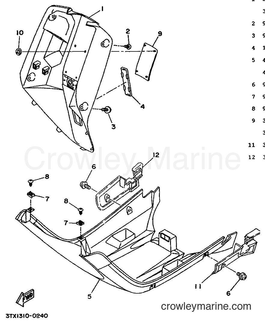 1992 Scooter CW50 - CW50 (4CA3) [999] - LEG SHIELD