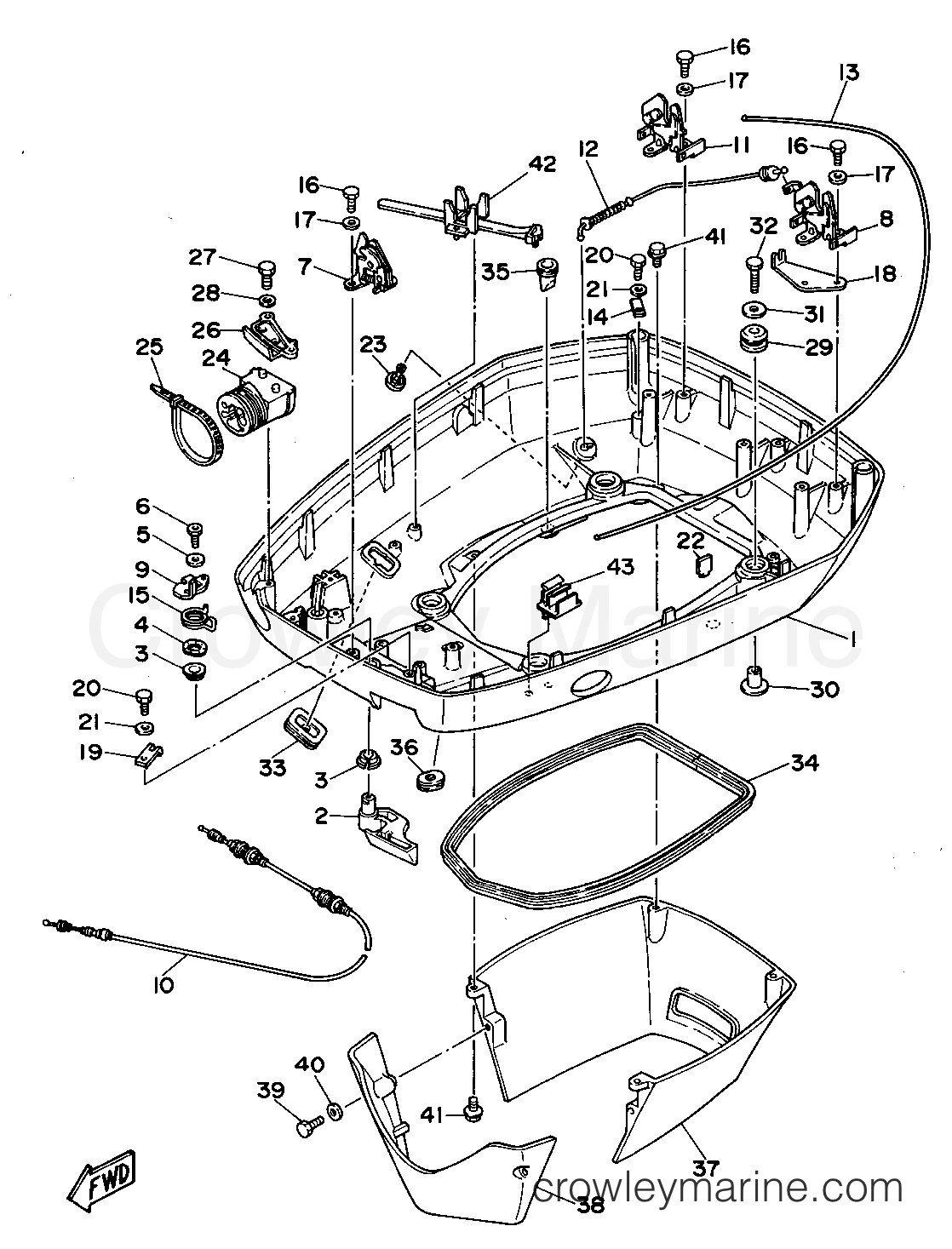Yamaha Motors 225TXRS - BOTTOM COWLING