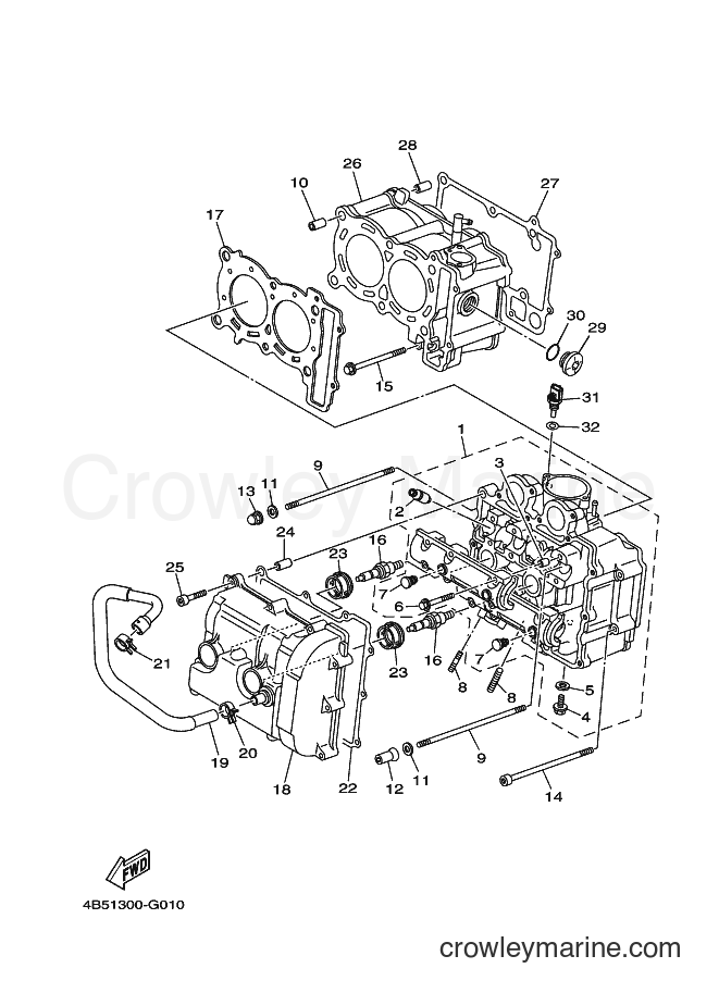 Yamaha Motors XP500A (1LD3) [050] - CYLINDER